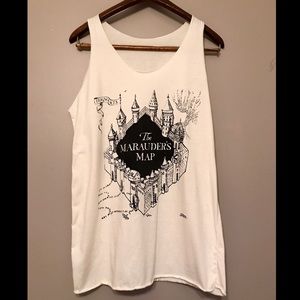 Loose Fit Harry Potter Marauder's Map Tank size M