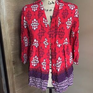 Anthropologie Maeve tribal woodland walk Button