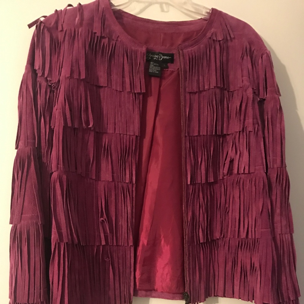 Suede Fringe Jacket