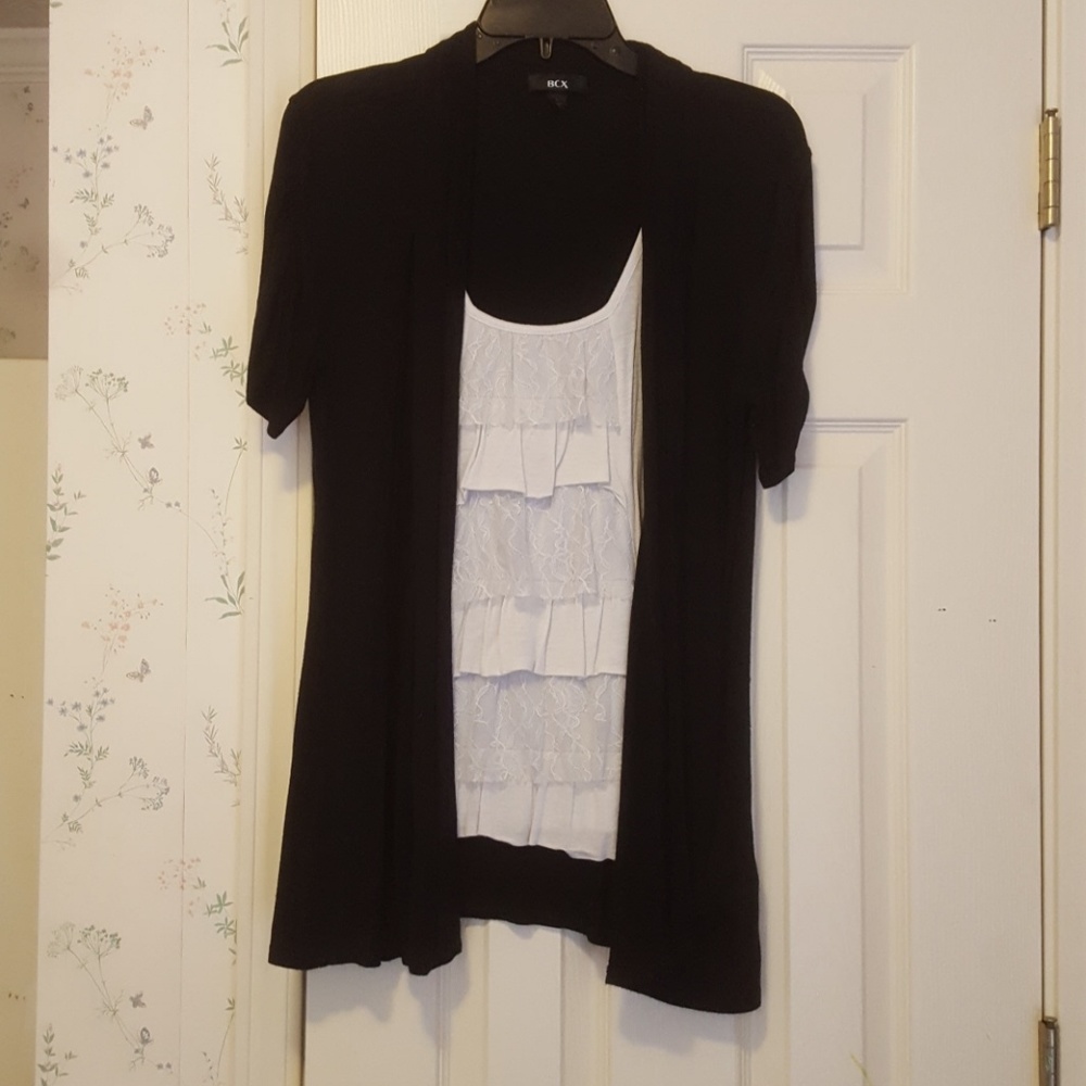 Black and white blouse