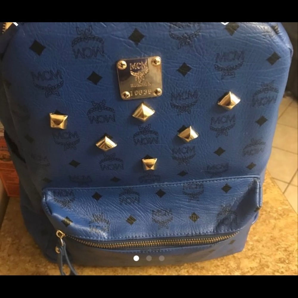 Blue MCM backpack