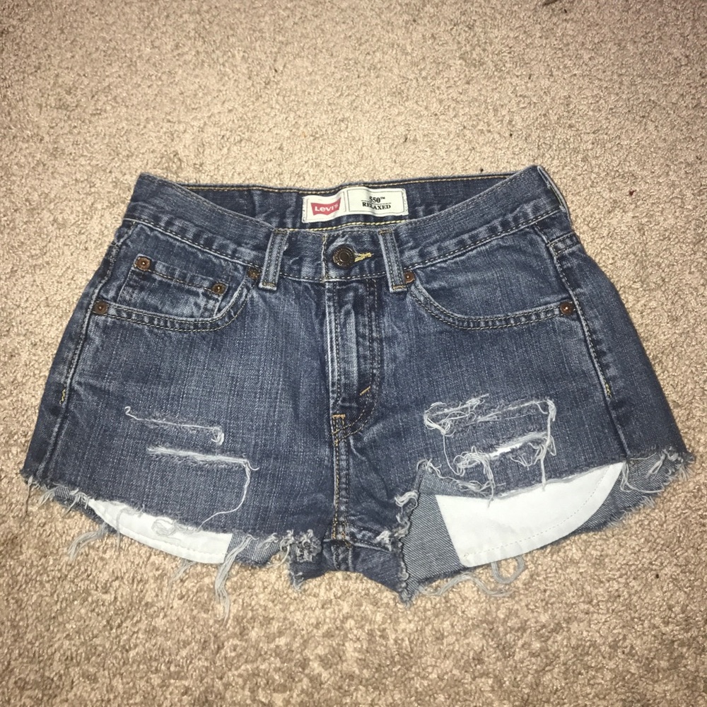 Distressed Denim Shorts (Levi's)