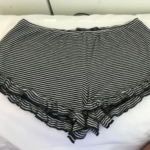 Brandy Melville back and white striped shorts