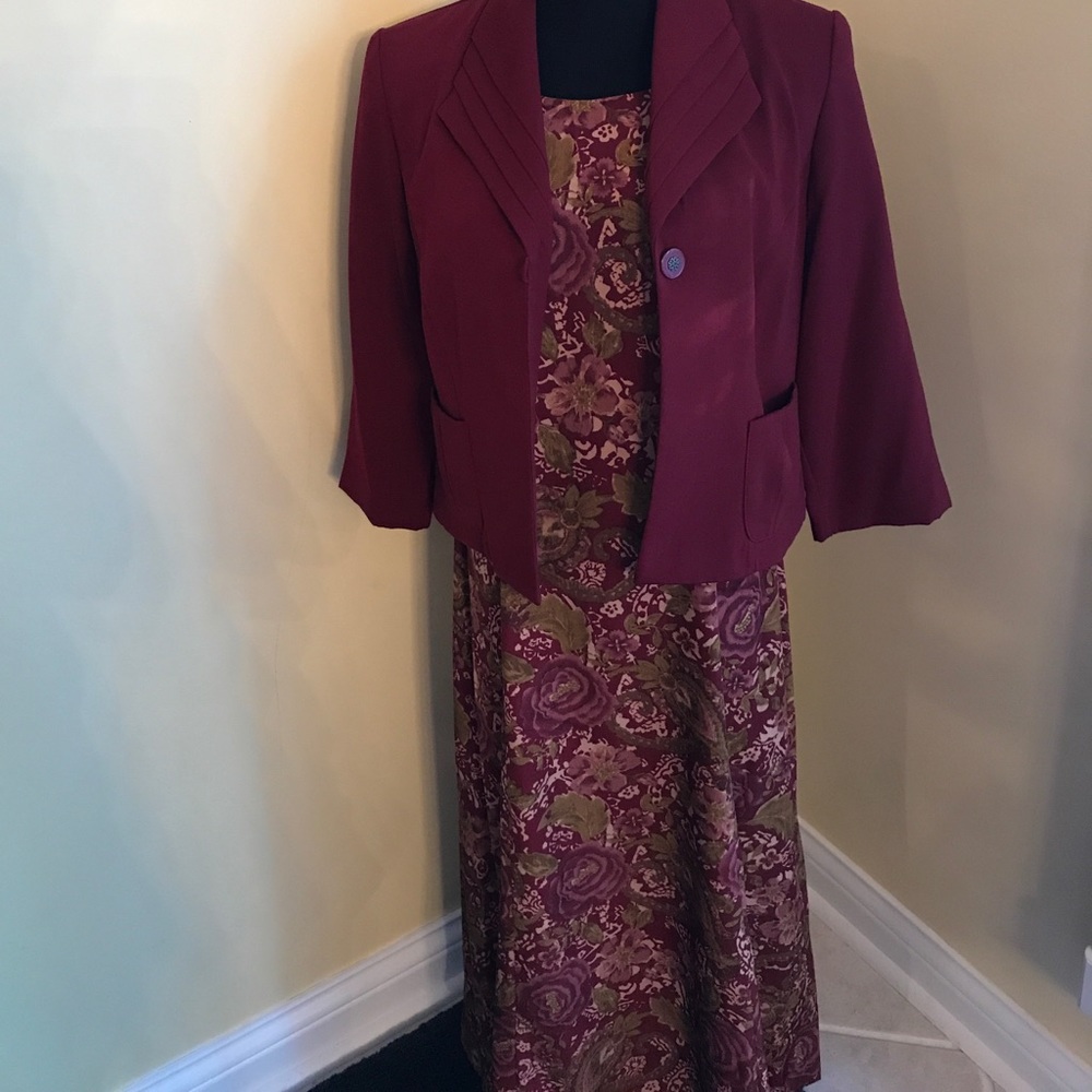 Floral dress and suit top