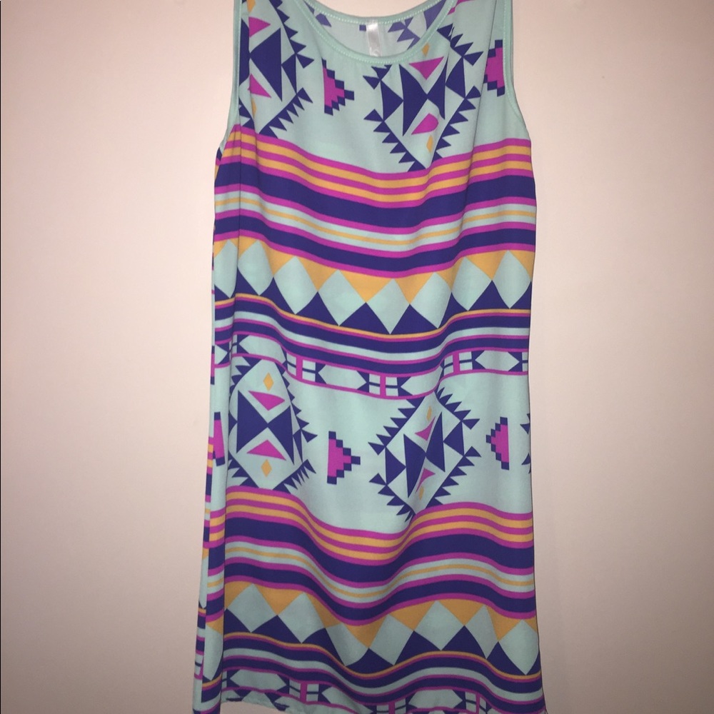 Colorful Tribal Sleeveless Dress