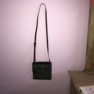 black and blue michael kors cross body purse