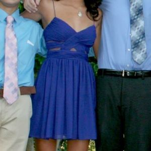 Blue dress with cutouts