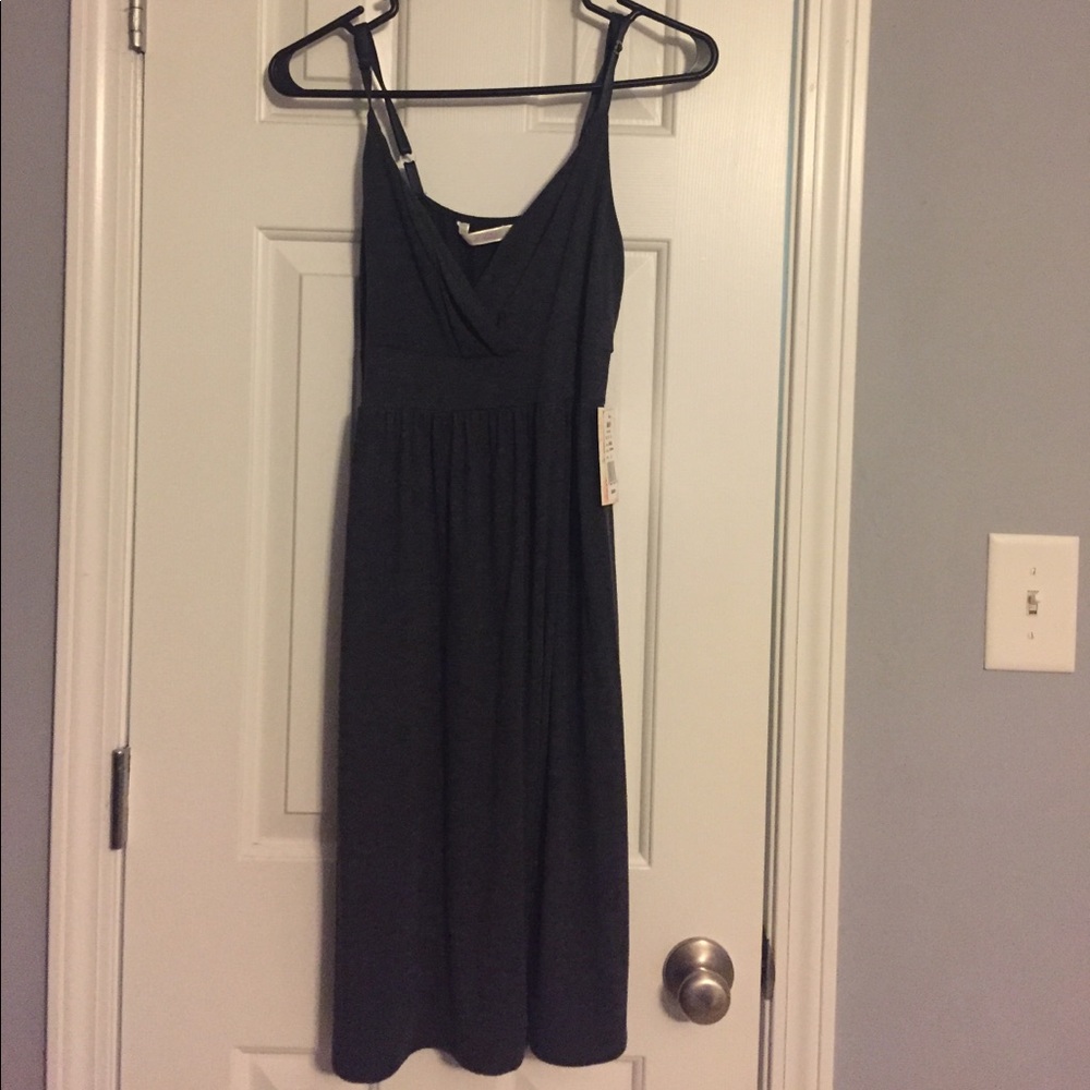 Charcoal gray mini dress