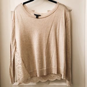 american eagle sweater with lace back