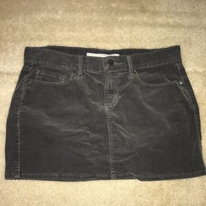 Gray Corduroy mini Skirt