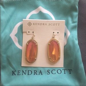 Kendra Scott Iridescent Tangerine Elle earrings