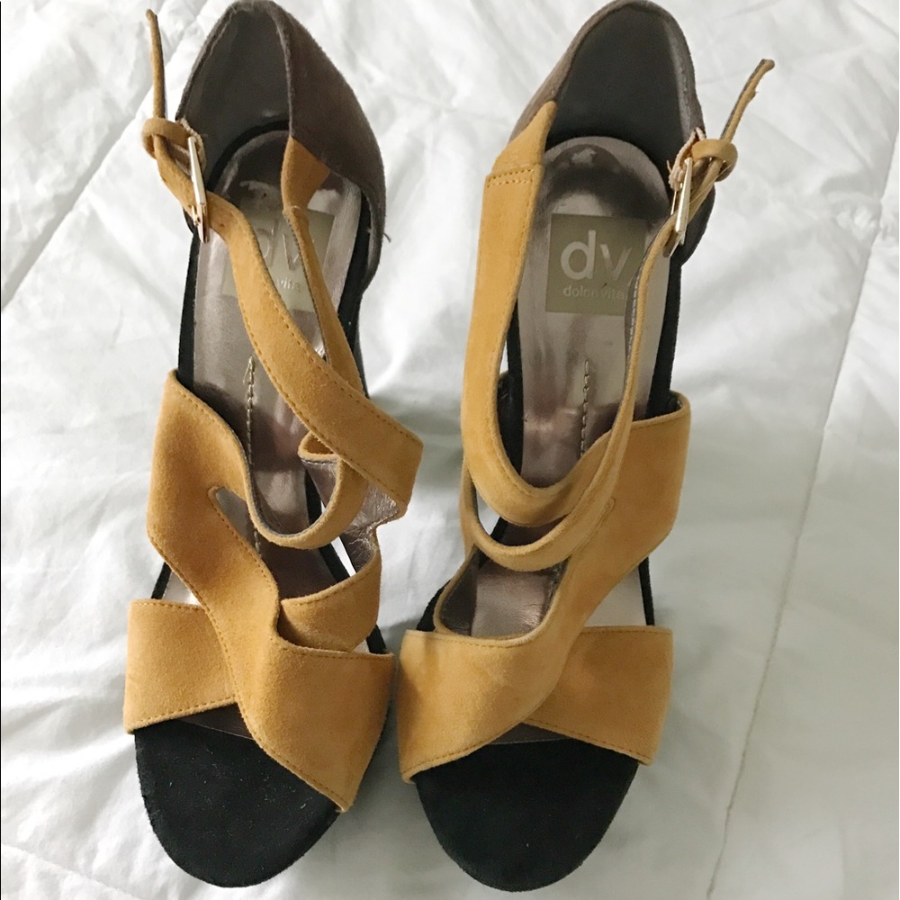 Dolce Vita Black/Mustard Yellow/Brown Platform