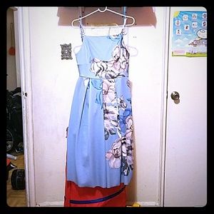 A line floral dress