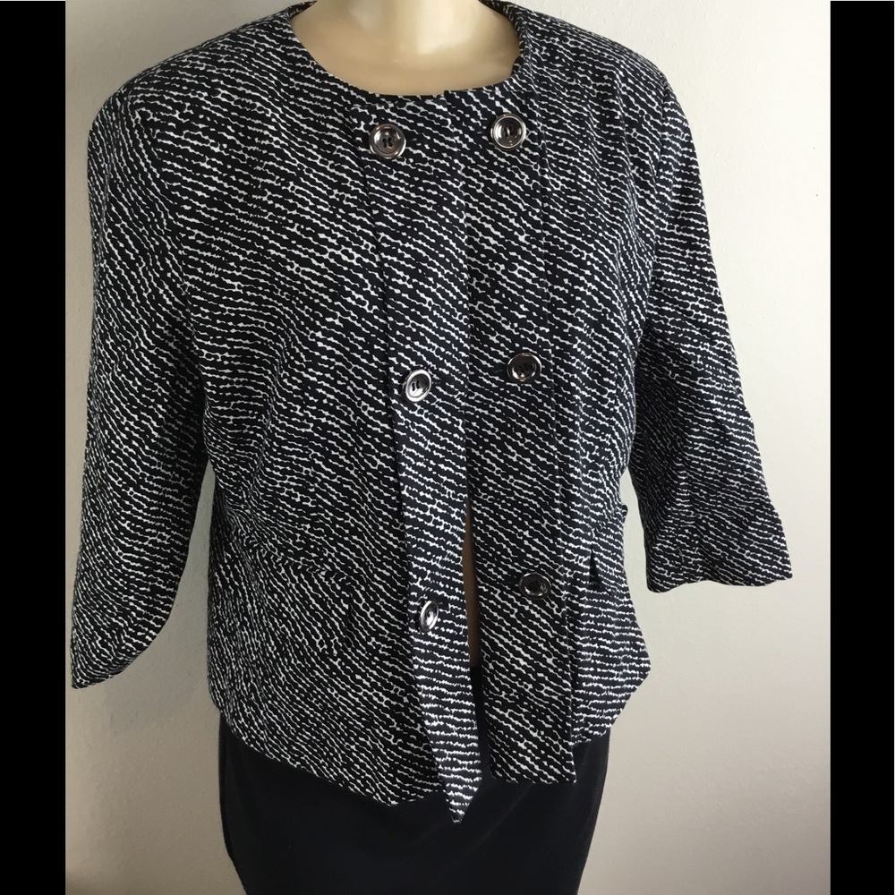 New York & Company Blazer Jacket 3/4 Sleeves Sz 12