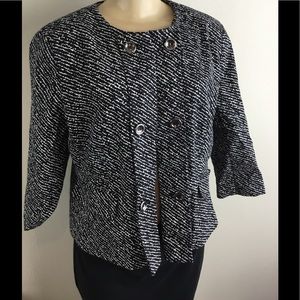 New York & Company Blazer Jacket 3/4 Sleeves Sz 12
