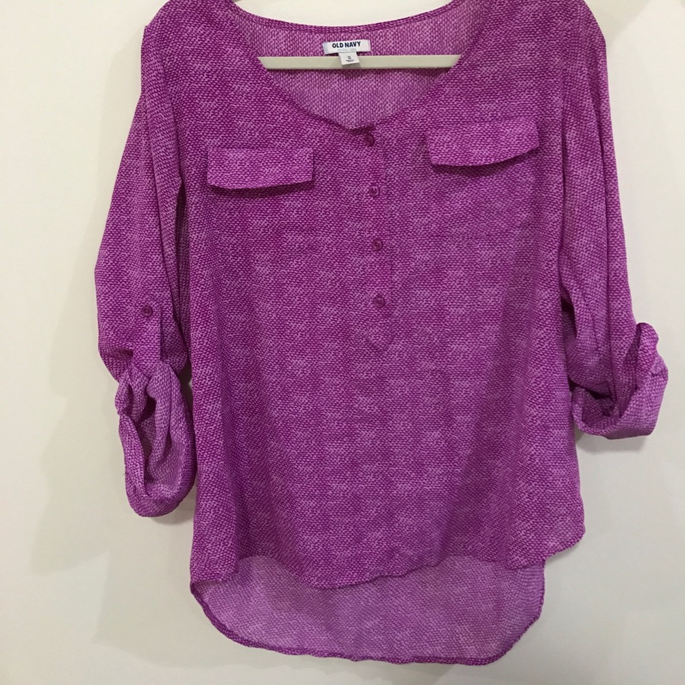 Purple printed blouse