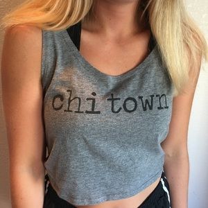 Cute Grey Crop Tank