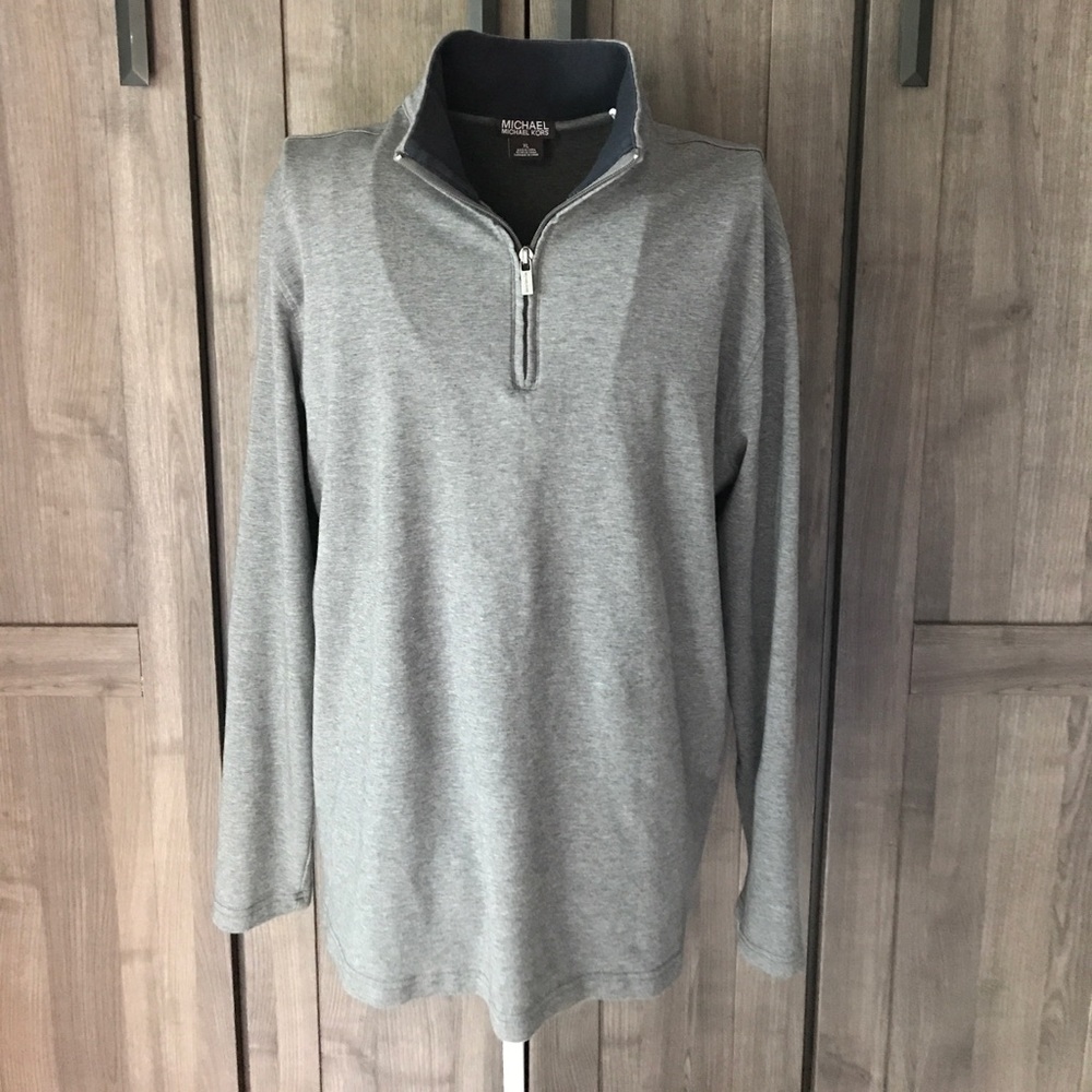 Michael Kors men's zip down pullover sweater
