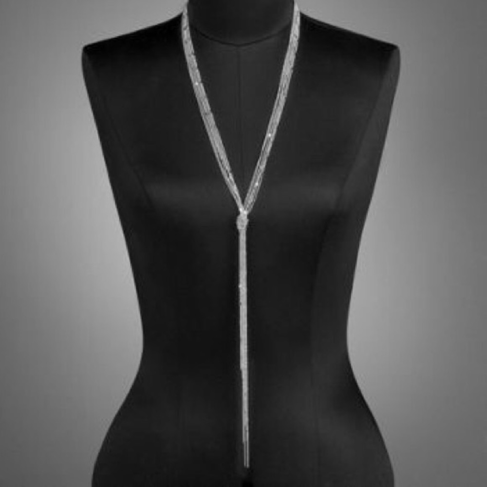 Express knotted shimmer necklace