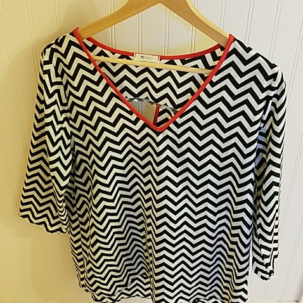 Chevron print blouse