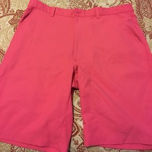 Men's pink golf shorts