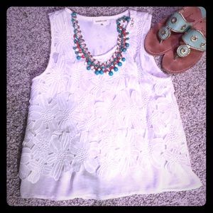 White lace Tank