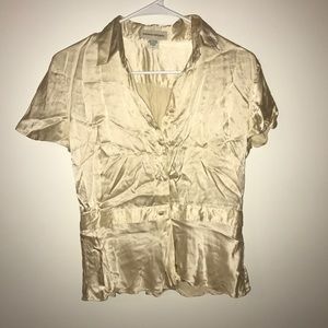 Cream Banana Republic Silk Top