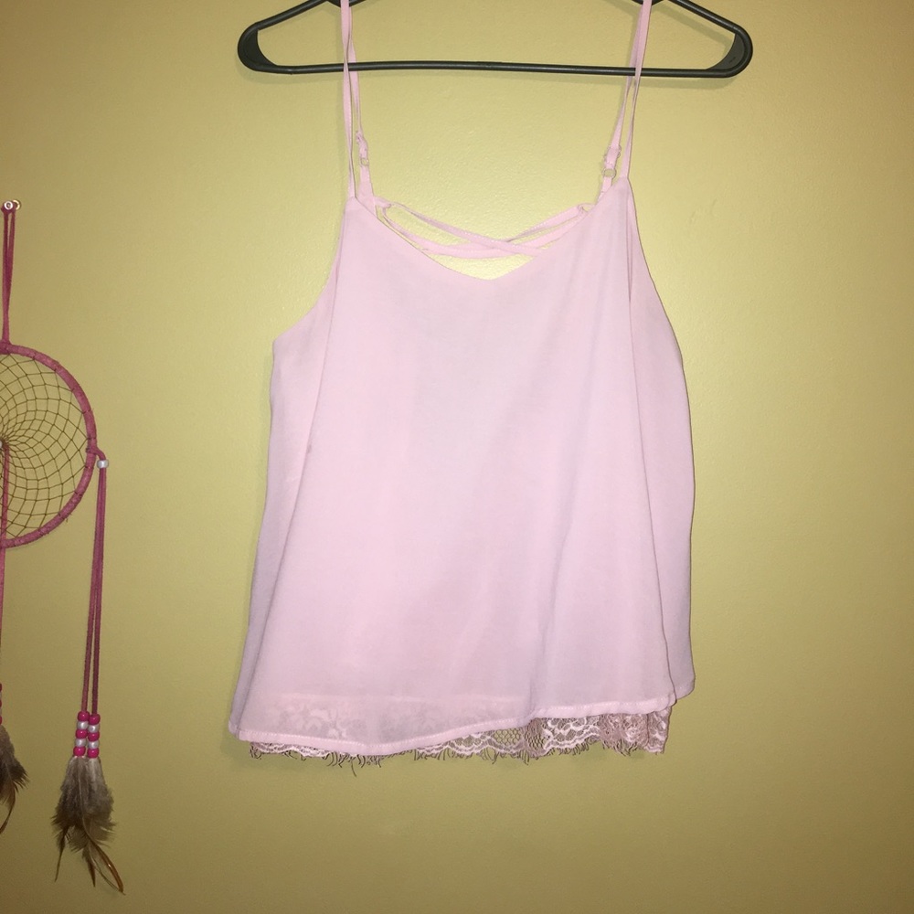 Pink fancy tank top
