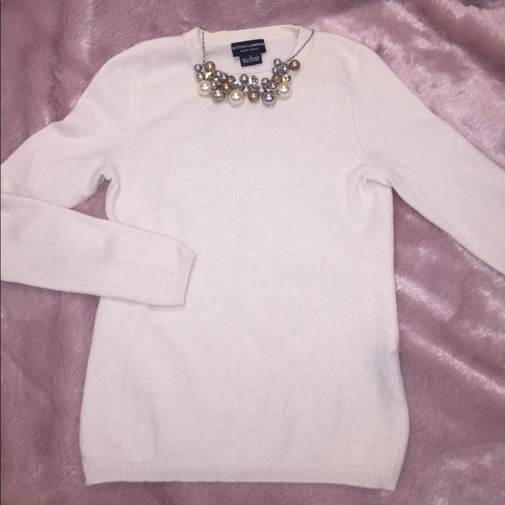 Cream cashmere sweater