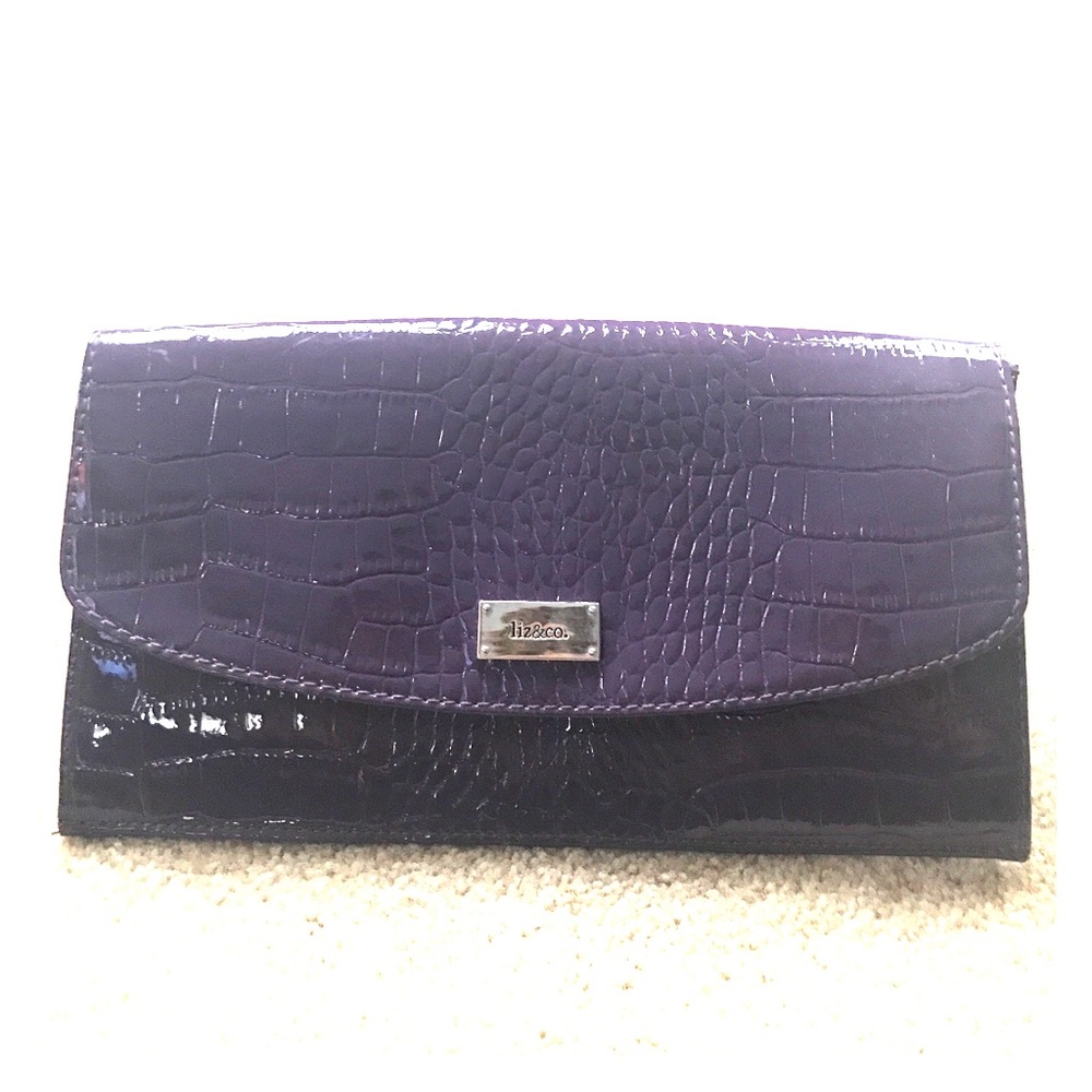 Dark purple clutch purse