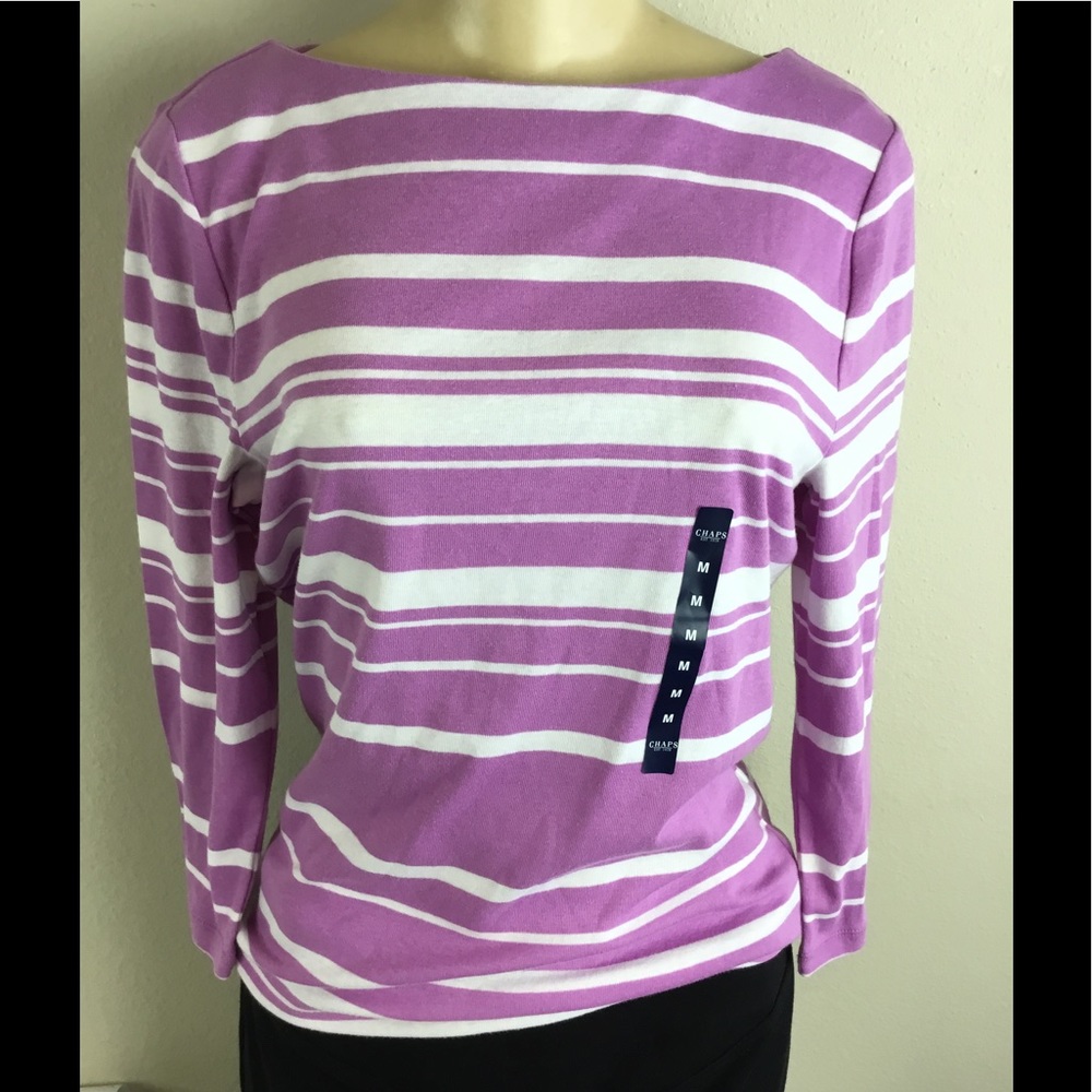 CHAPS Long Sleeve Shirt Women Sz M NWT