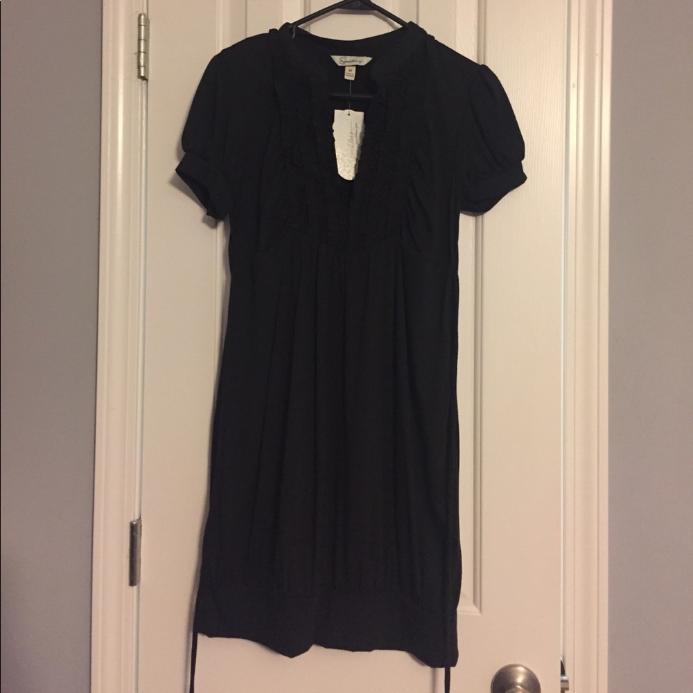 Black mini dress