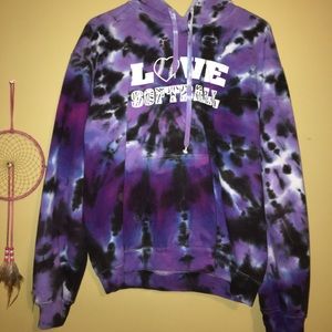 Tie dye softball hoodie
