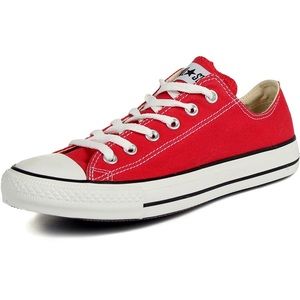 Red Converse low top Chuck Taylors