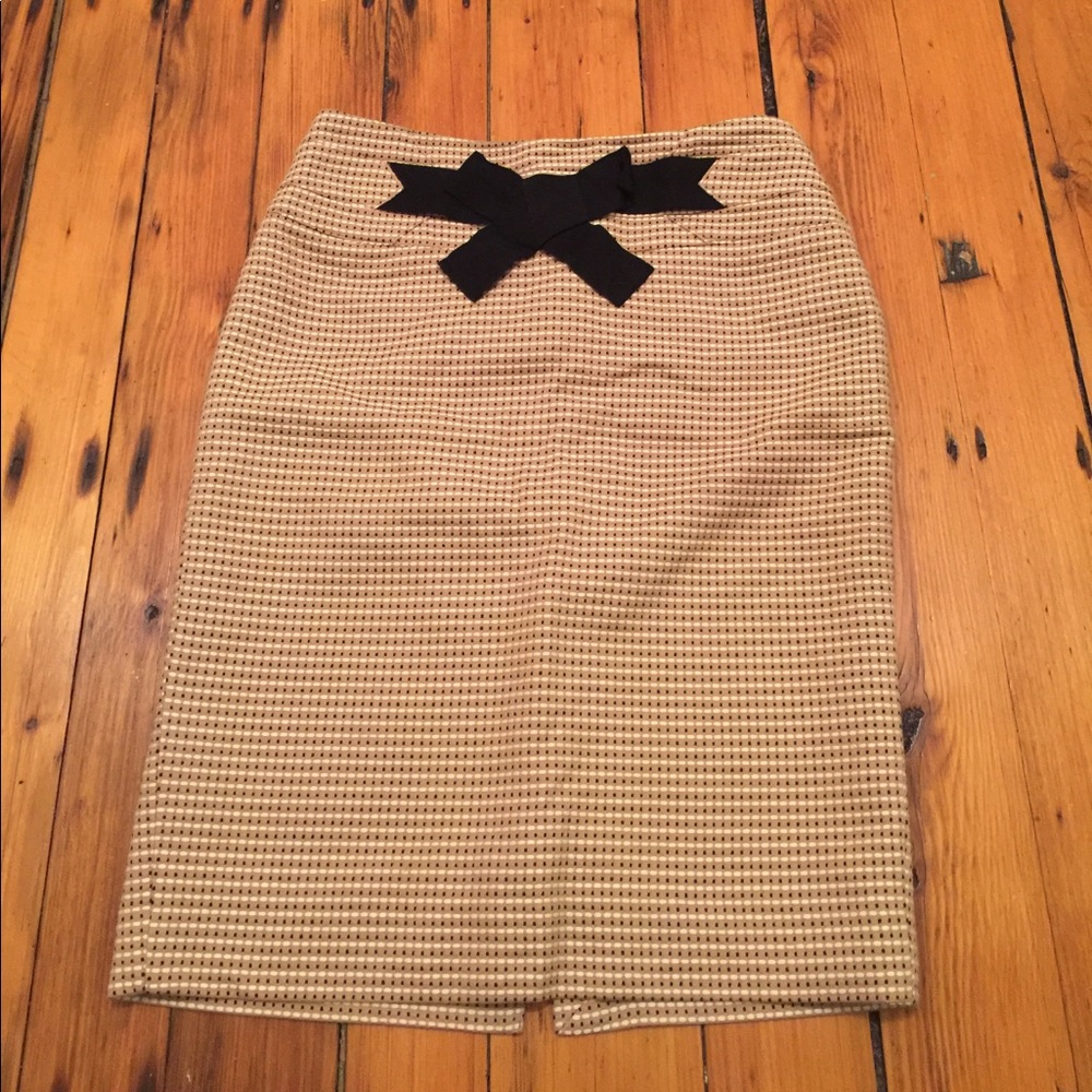 Tan pencil skirt