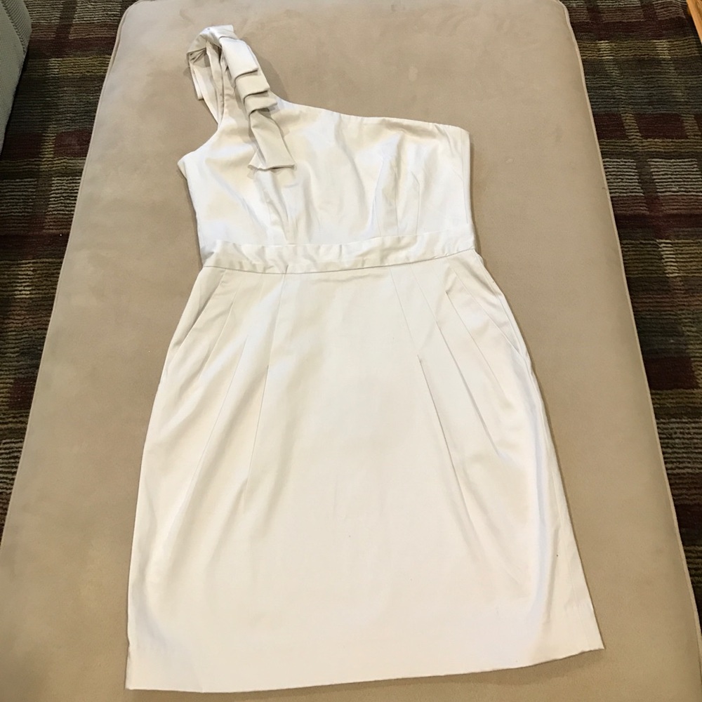 French Connection One Shoulder Mini Dress - Cream/Beige