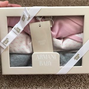 Armani Baby- NEW Baby Girl Bodysuits, Set of 3