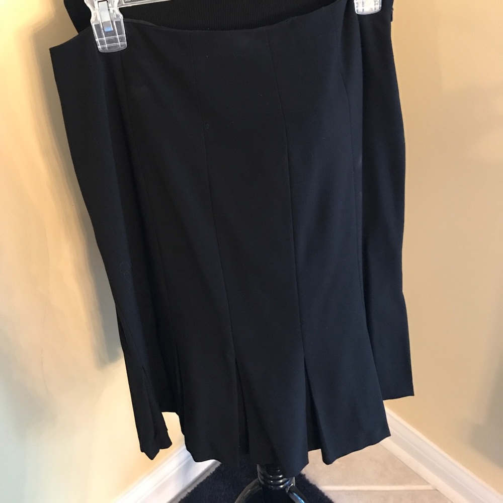 Black pled business skirt