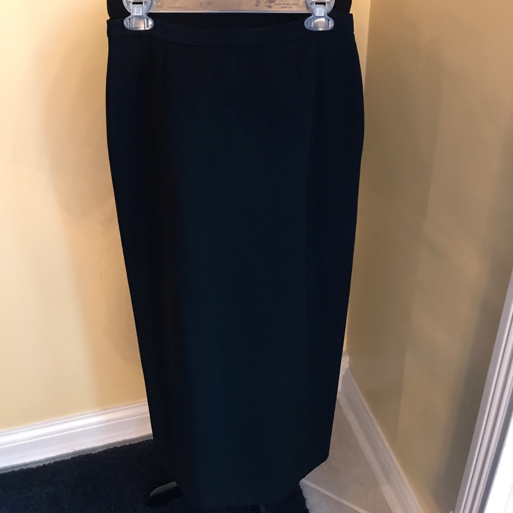 Long black business skirt