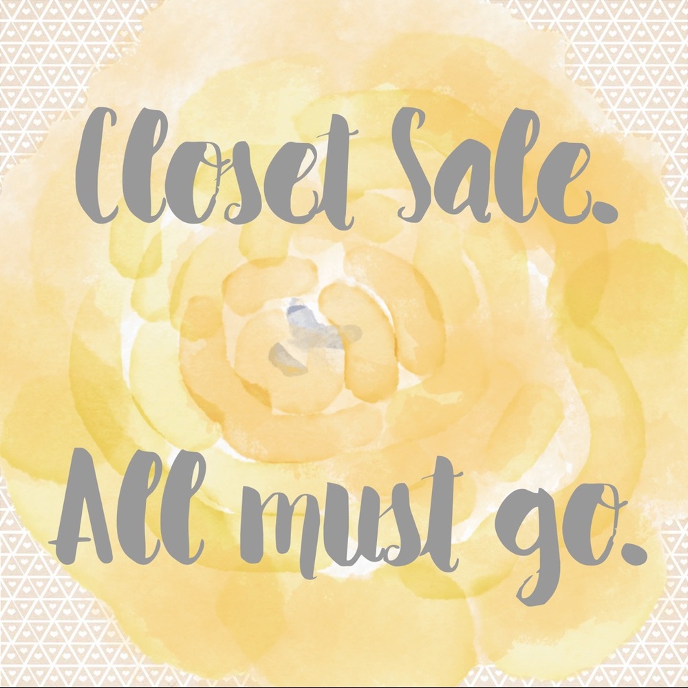 CLOSET SALE. All prices have been reduced. 🎉