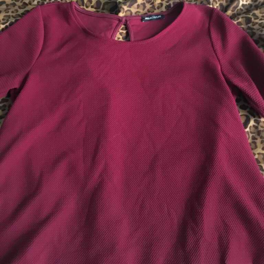 marron scalped shirt