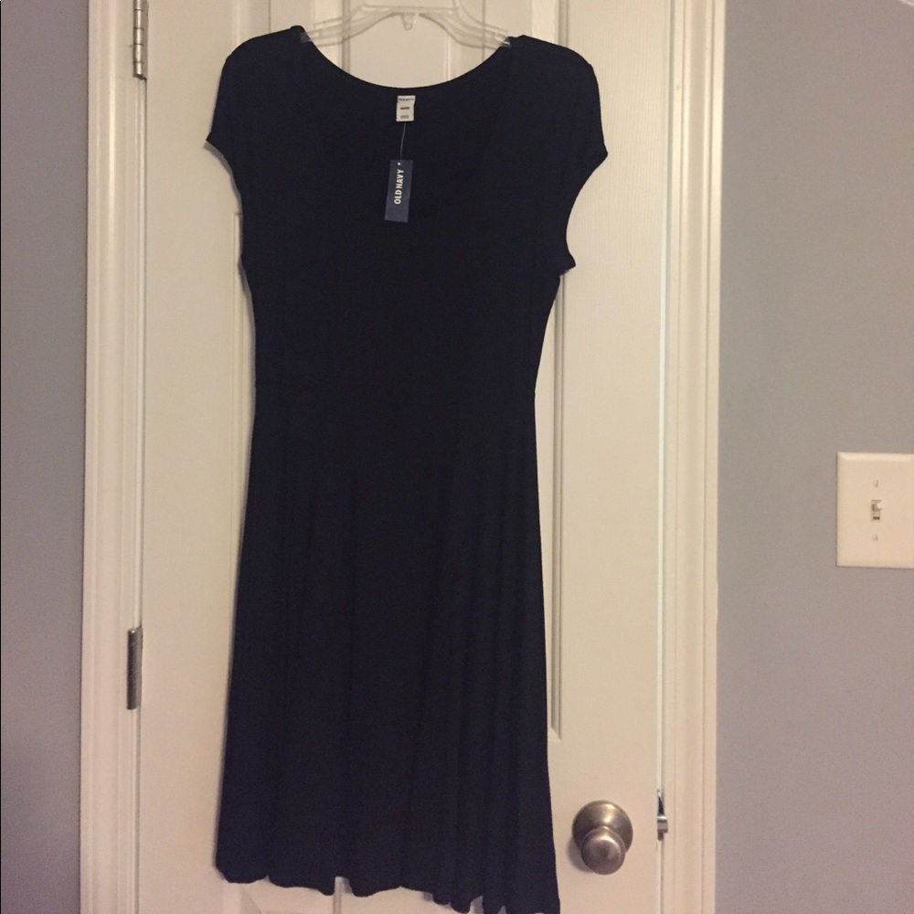 Black midi dress