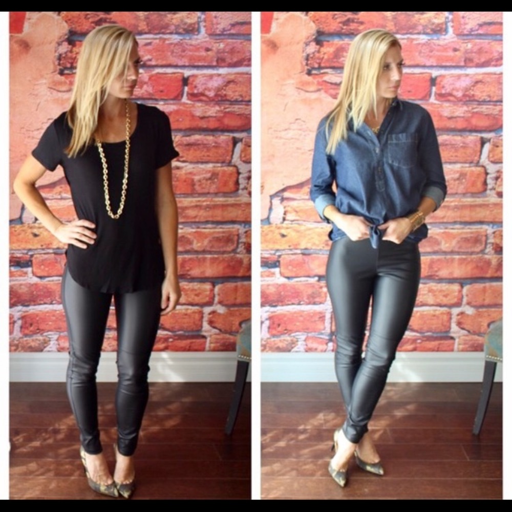 Vegan Leather Leggings