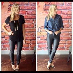 Vegan Leather Leggings