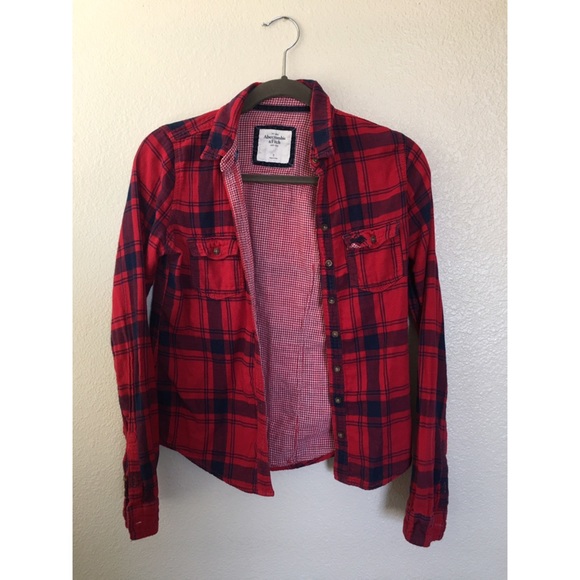 Abercrombie & Fitch Red Flannel - Picture 1 of 2