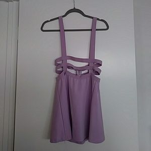 Pink Purple Cage Suspender Lolita Skirt