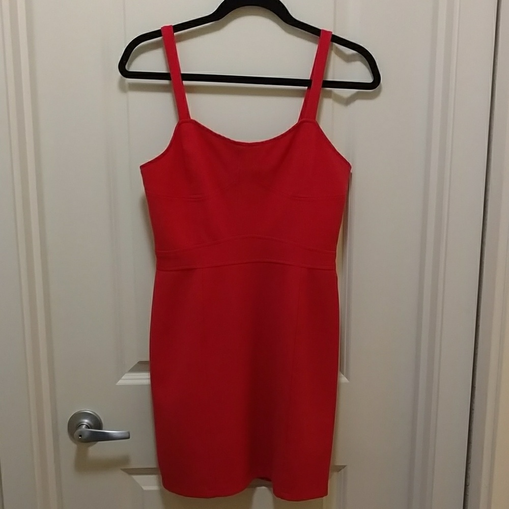 Bright Orange Bodycon Cutout Dress