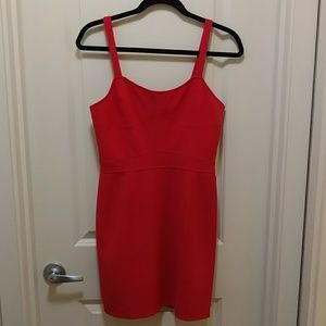 Bright Orange Bodycon Cutout Dress