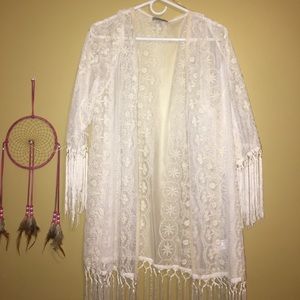 Long lace kimono