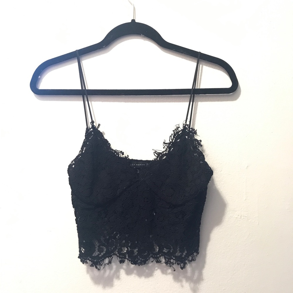 Zara Cropped Lace Top